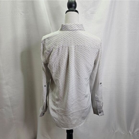 Ann Taylor Light Blue Silk Button Down Shirt Size XS - Picture 9 of 9